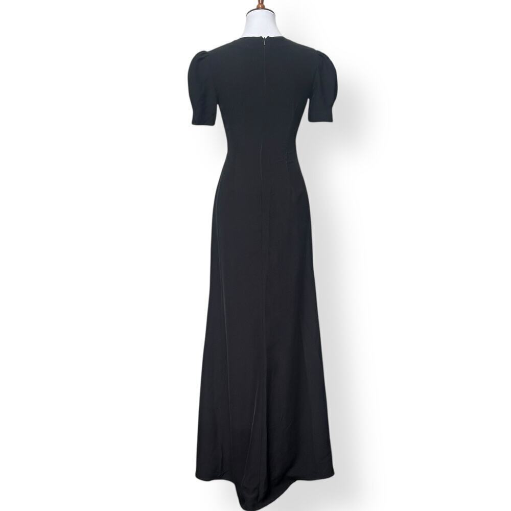 Ieena for Mac Duggal Black Rhinestone Bow Cutout Column Gown Women’s Size 2 - Picture 4 of 16